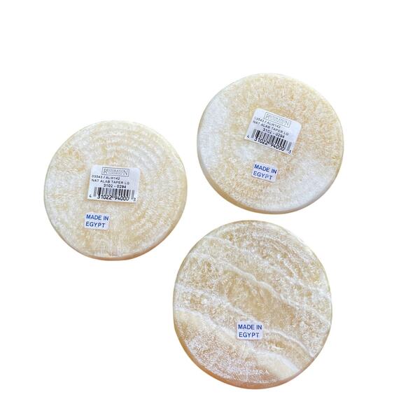 Restoration Hardware Alabaster Tapered x 3 Candleholders - Picture 6 of 7